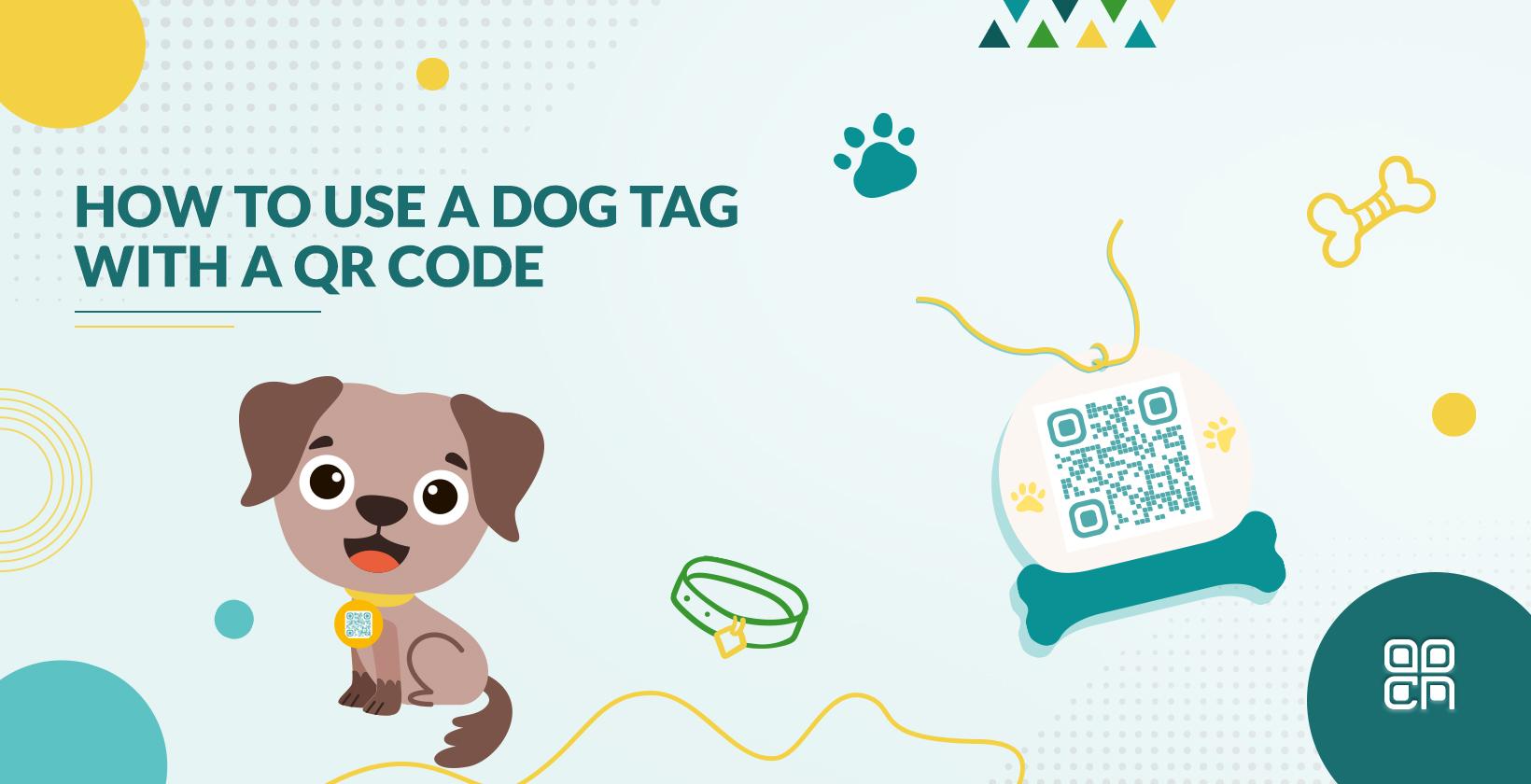 dog tag with a QR code