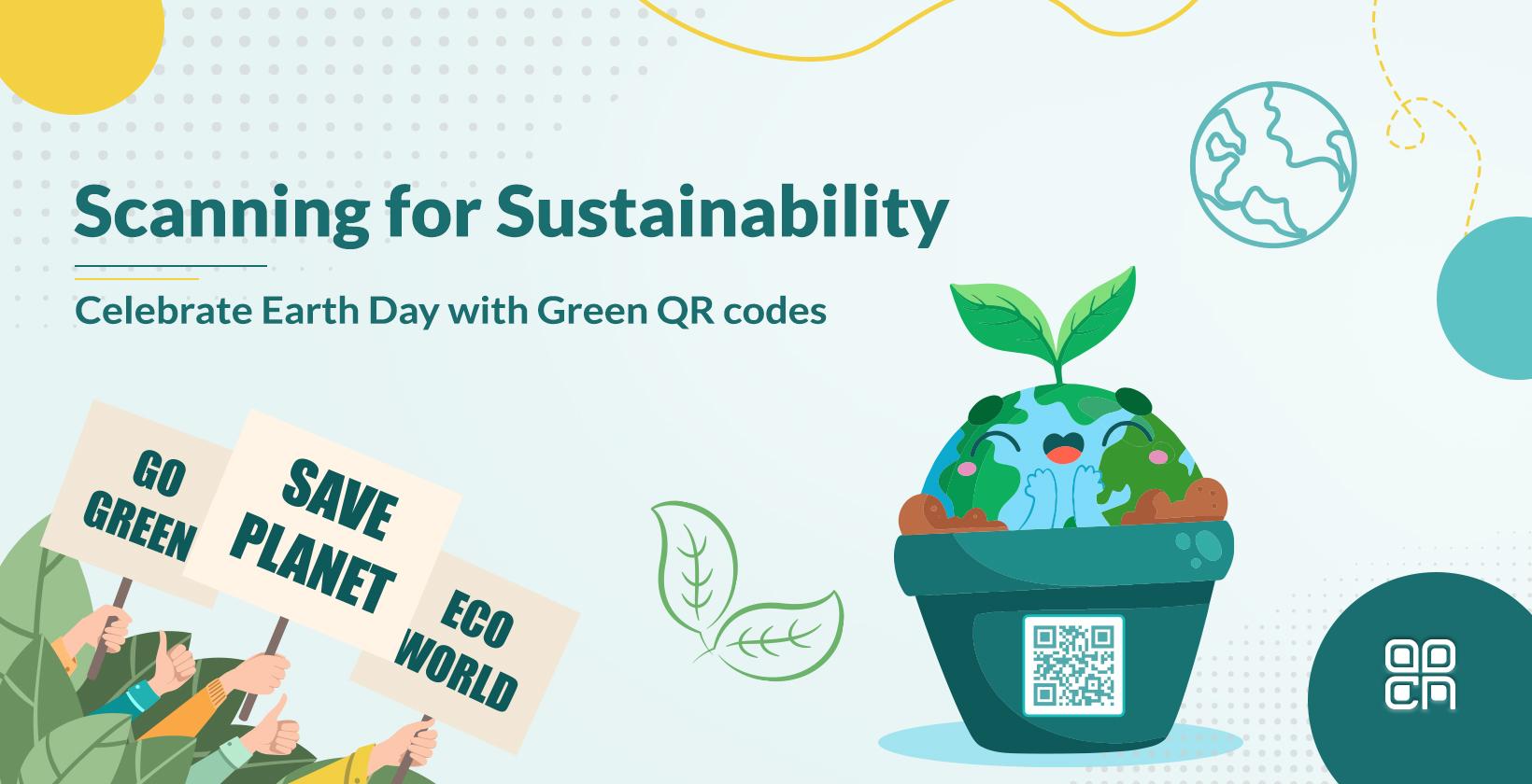 Earth Day with Green QR codes