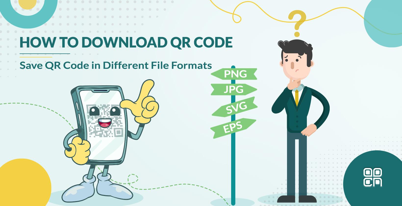 Different file formats for QR Code Download